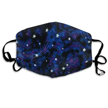 

AGRBLUEN Men Women Boys Girls Fashion Breathable Mouth Mask with Adjustable Ear Loops, Dustproof Half Face Mouth Mask (Galaxy