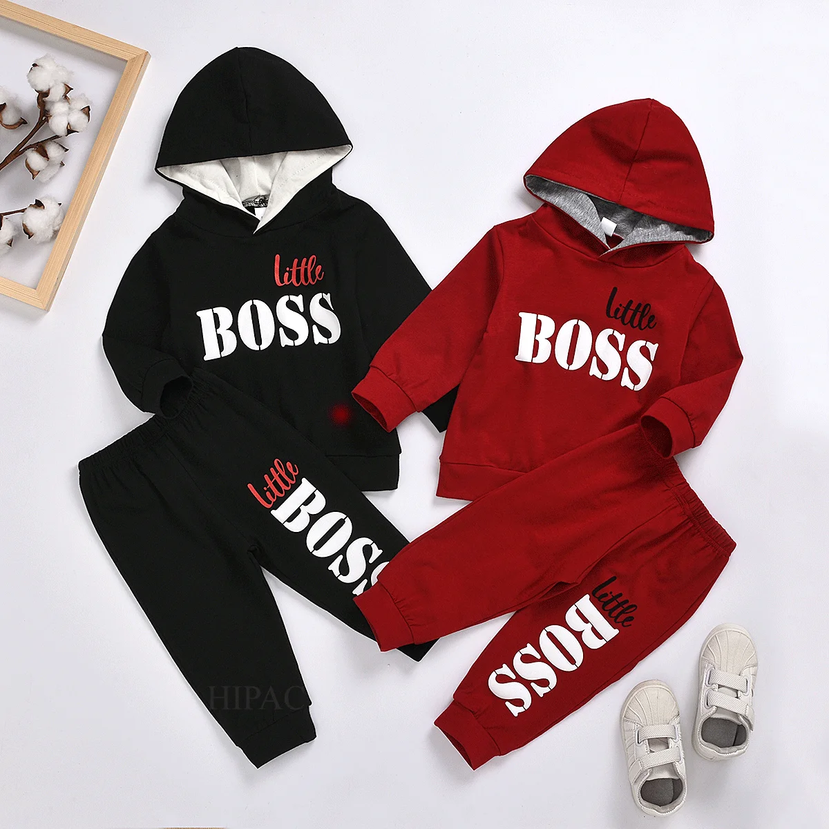 HIPAC 2PCS Boys Outfits Baby Boy Clothes For Kids Clothing Toddler Casual Pants Sports Suit Children Kid Suits Sport Hoodies