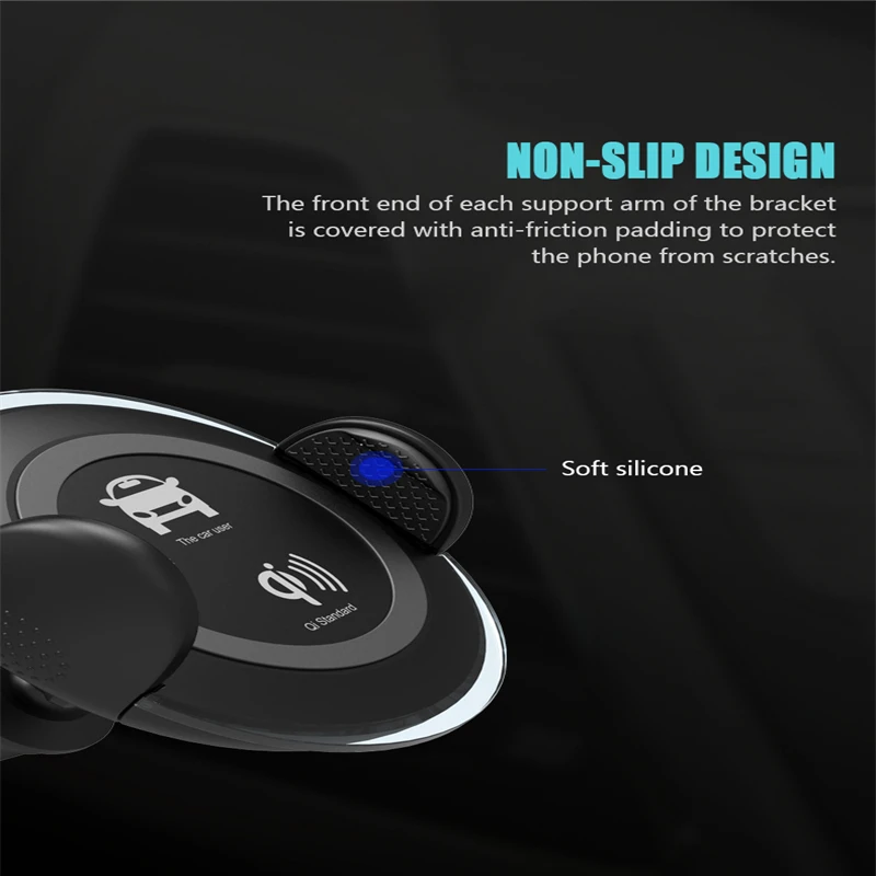 New Car Phone Holder Bracket Universal Auto Wireless Charger 360-Degree Adjustable Car Air Vent Mount Stand Mobile Phone Holder