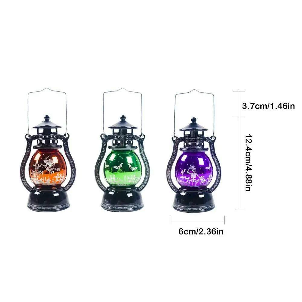 New Halloween Ornament small oil lamp hanging retro lights holiday party atmosphere Portable Lanterns