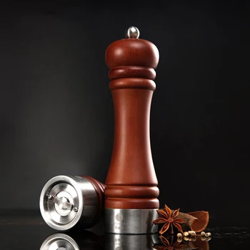 

Premium 6/8/10 inch Solid Wood Pepper Grinder with Carbon Steel Grinding Core Manual Pepper Spice Mill Shaker Kitchen Tools