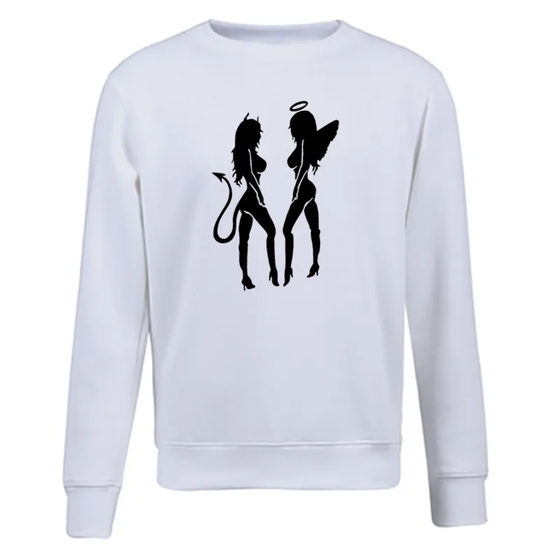 white Авто Riflettente Diavolo Angelo Adesivi толстовки мужские удобные Harajuku Толстовка Мужская Уличная хипстерский брендовый спортивный костюм - Цвет: white