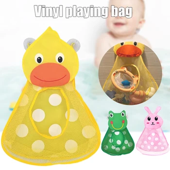 

Cartoon Animal Toy Storage Net Bag Baby Bathroom Hanging Net Mesh Bag Suction Cup Organizer S7JN