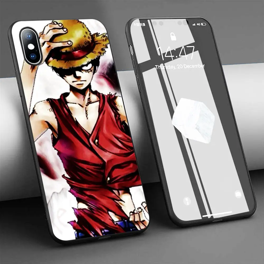 Мягкий силиконовый чехол для телефона с рисунком Луффи из аниме ONE PIECE iPhone 11 Pro Max X