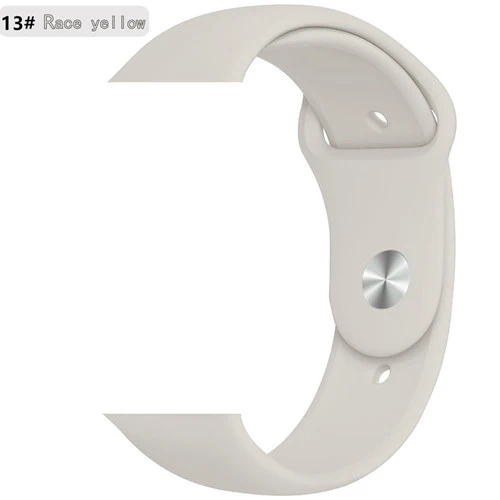 Race yellow 13 Ремешок для Apple Watch 44 мм/40 мм iWatch 42 мм 38 мм силиконовый спортивный браслет ремешок для Apple watch 5 4 3 2 1 40 44 мм - Цвет ремешка: Race yellow 13