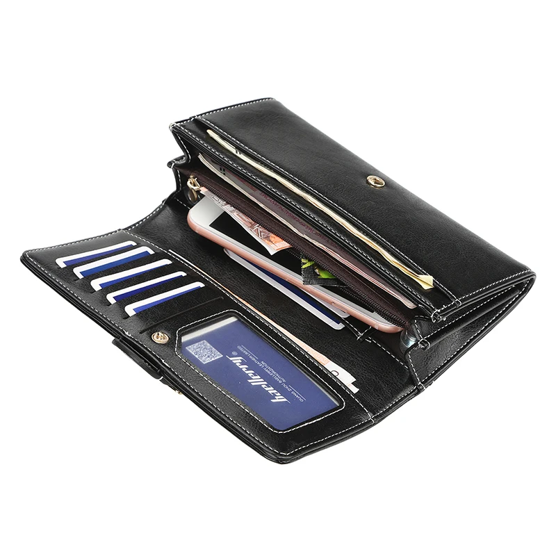 Hot sale Women's wallet versatile simple long clutch bag four-leaf clasp embossed mobile phone bag