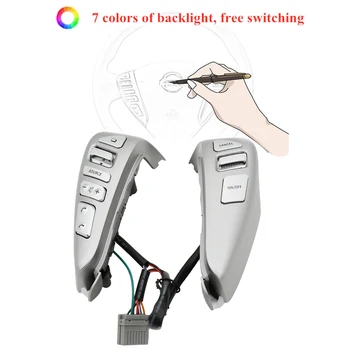 

7 colors backlight car styling Steering Wheel Cruise Control Bluetooth Switches For N ISSAN TIIDA SENTRA SUNNY Livina ALMERA