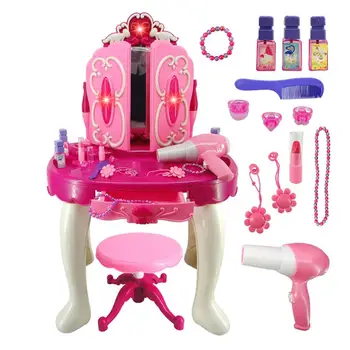 

1 Set Makeup Table Toys Simulation Beauty Makeup Toys With Light And Music For Children Girls Home Without Battery