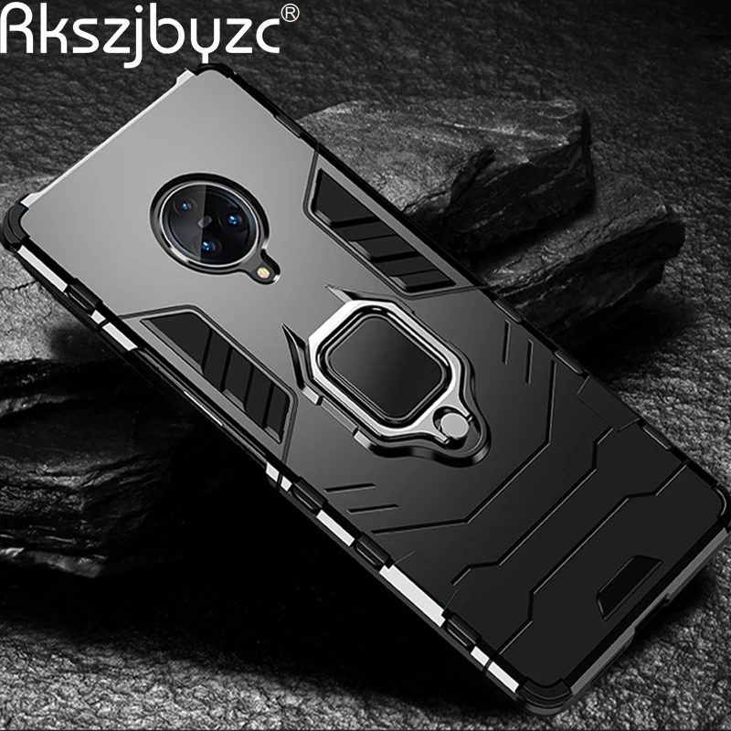 Защитный противоударный чехол с кольцом держателем для VIVO NEX 3 5G из жесткого