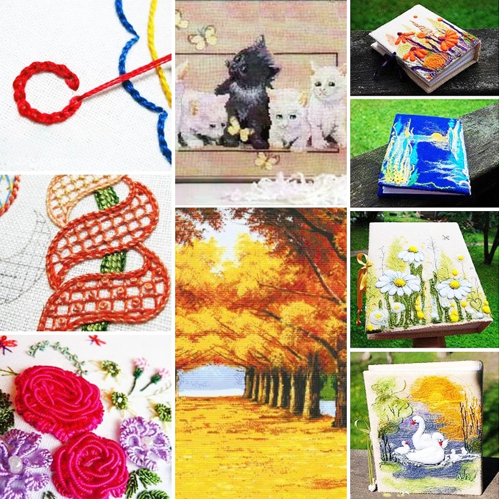 Хлопковое шитье 300 цветов набор крестиком для вышивания из моток пряжи швейные