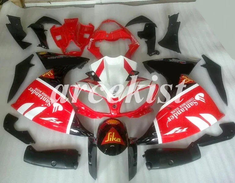 Инъекций ABS Обтекатели комплект подходит для Yamaha YZF1000 R1 09, 10, 11, 12, 13, 14, 2009 2010 2011 2012 2013 тела комплект Сантандер