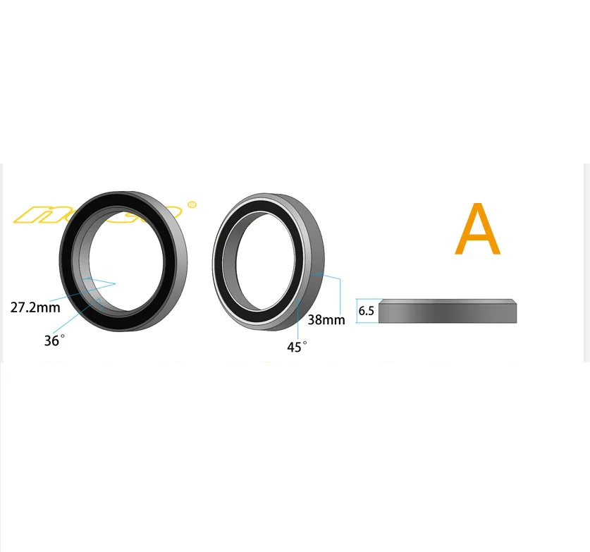 Neco подшипник гарнитура 1 1,5 дюймов E2 38-41 48,9 51 51,8 52 8 6,5 7 мм 36 45 градусов для шоссейного велосипеда