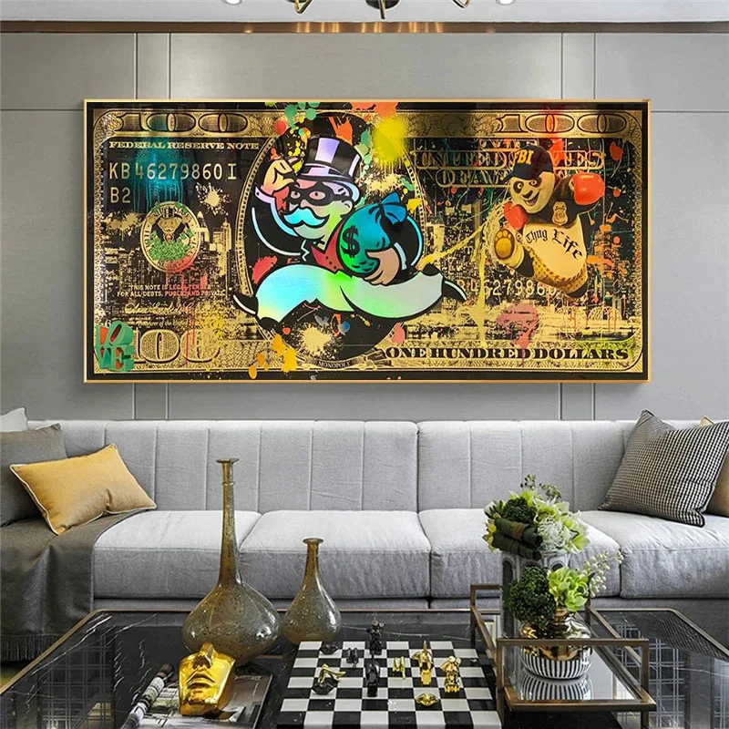 designer lv monopoly man poster