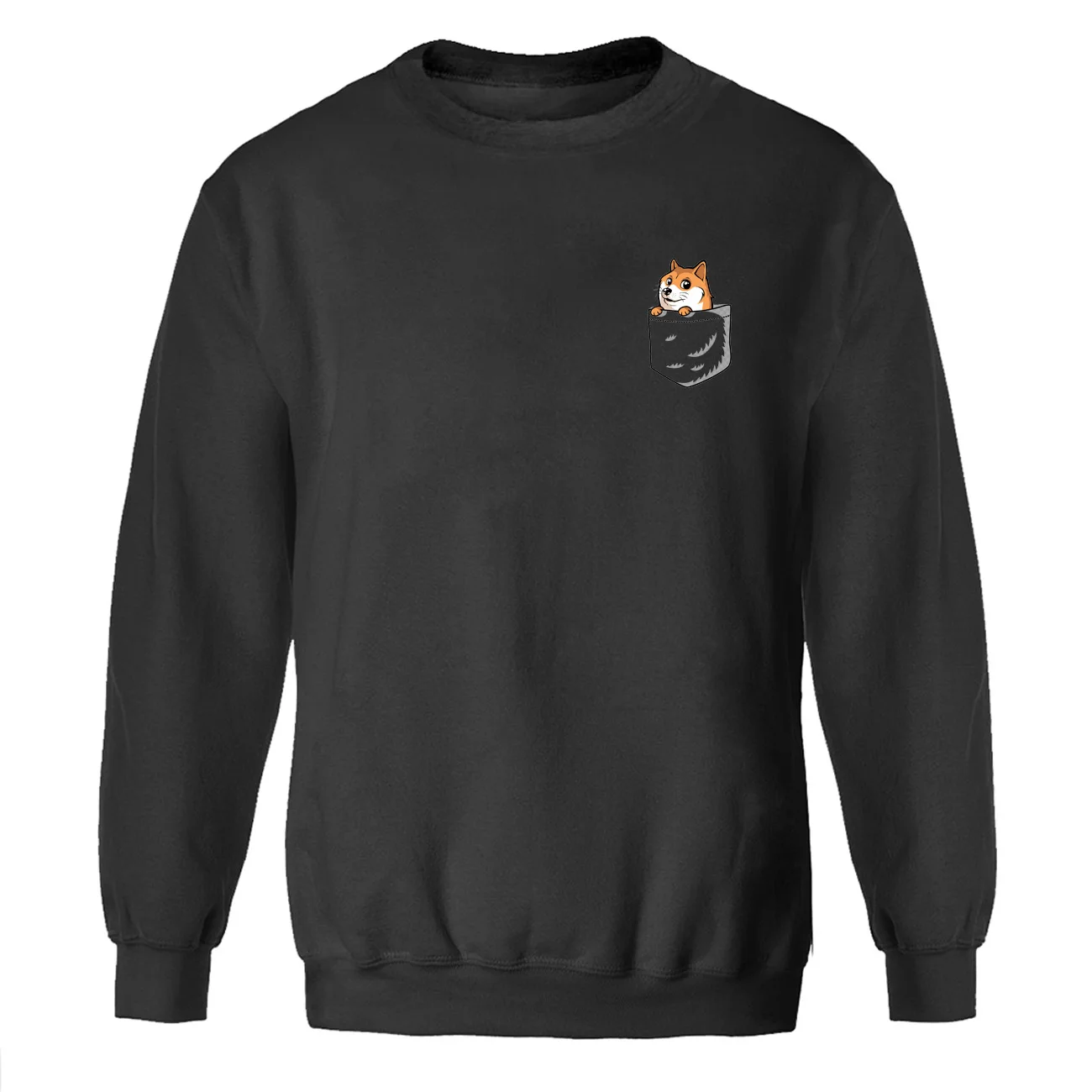 Шиба ину толстовка мужская собака милый Crewneck толстовки зима Осень Теплый Забавный Япония уличная одежда с мотивами из аниме спортивный костюм kawaii - Цвет: black 6