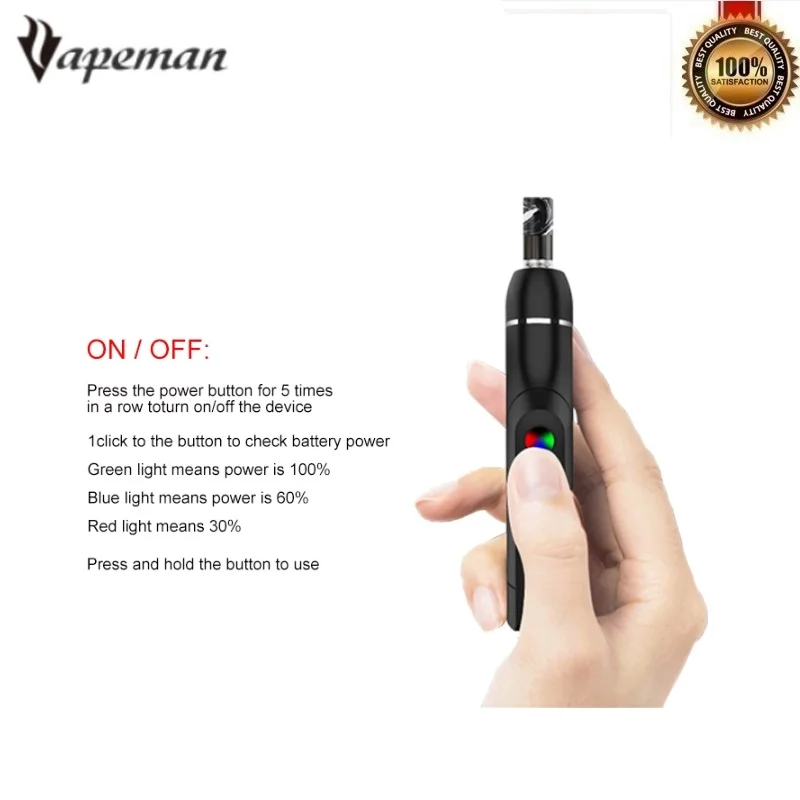 Оригинальный Vapeman guns CBD аккумулятор встроенный 350 мАч электронная сигарета мод