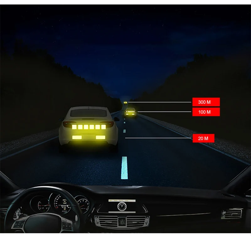 Bicycle Reflective Sticker Motorbike Scooter Night Warning Reflector Film Cycling Decal Tape Bike Stickers Accessories PA0144 (7)