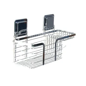 

Stainless Steel Bath Shampoo Holder Shower Basket Shelves with Soap Dishes Hooks Bathroom Accessories MYDING