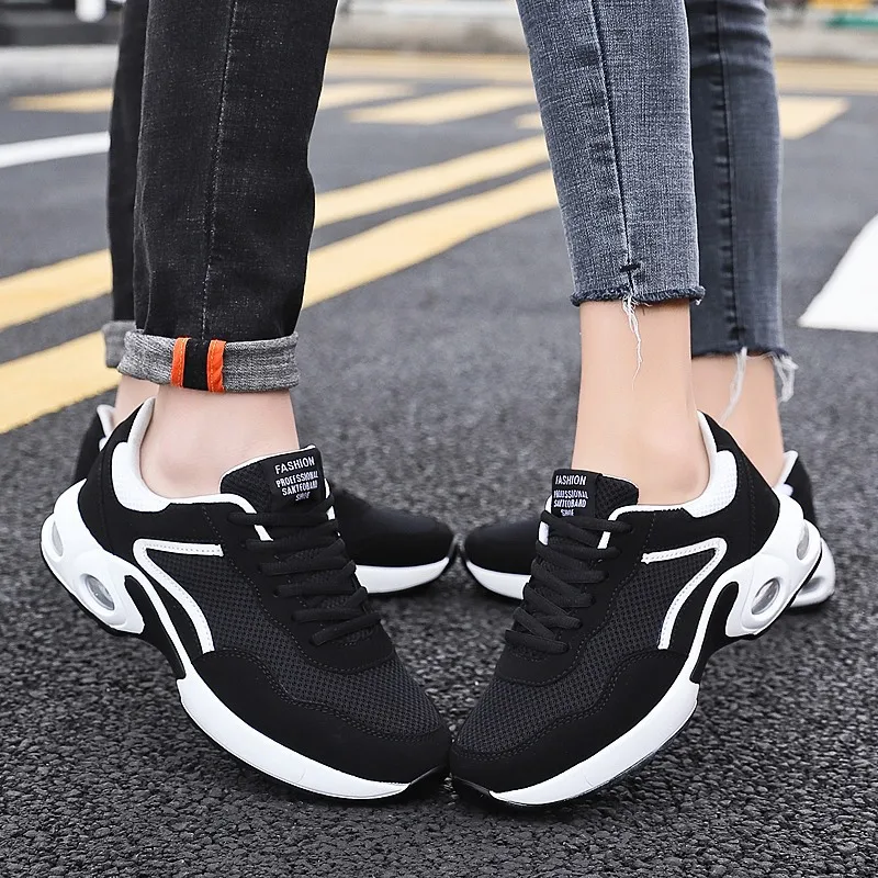 

Spring Athletic Shoes Women's 2019 New Style Korean-style Air Cushion Shock Absorption Versatile Casual Lightweight Punched Shee