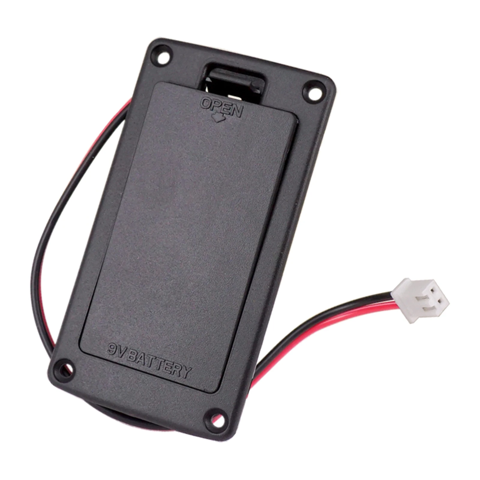 9V Battery Holder Case Box w/Wire Compartment Cover for Guitar Bass Ukulele 