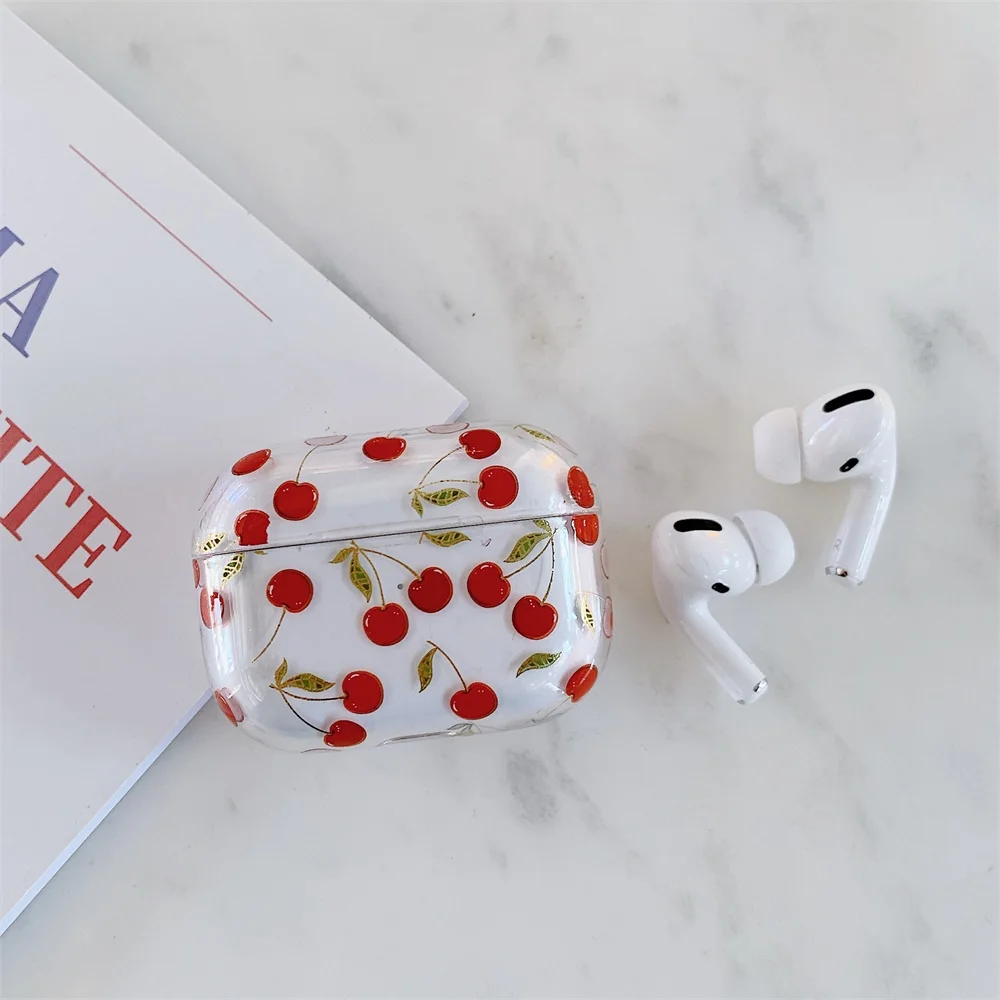 Чехол для наушников с милыми фруктами для Apple Airpods Pro Чехол INS Avocado Airpod 3 Чехол Жесткий PC чехол для наушников Защитный чехол для наушников - Цвет: Cherry