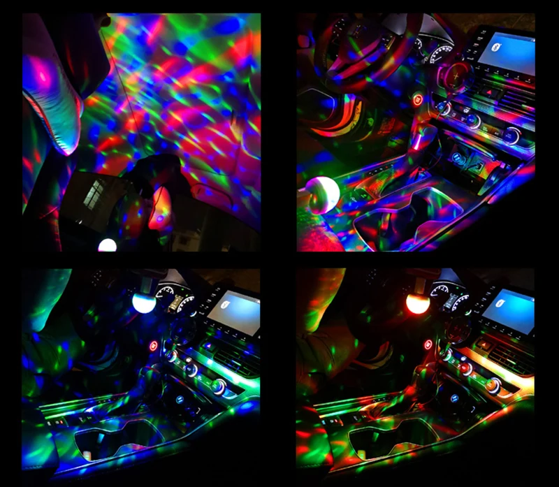 ZUCZUG Convenient Typ Projector Rhythm Lights USB Sound Control LED Atmosphere Music DJ Light Disco Strobe Colorful Lights Decor