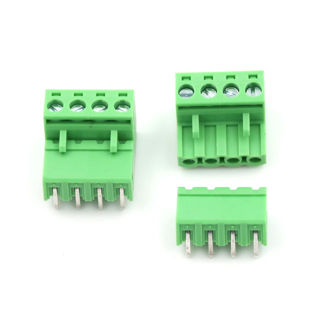 10 комплектов 5 08 мм блок шаг вставной клеммы 4Pin винт PCB Клеммная колодка