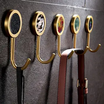 

Stylish Home Living Room Brass Hook Door Wall Mount Towel Hat Coat Bag Hanger