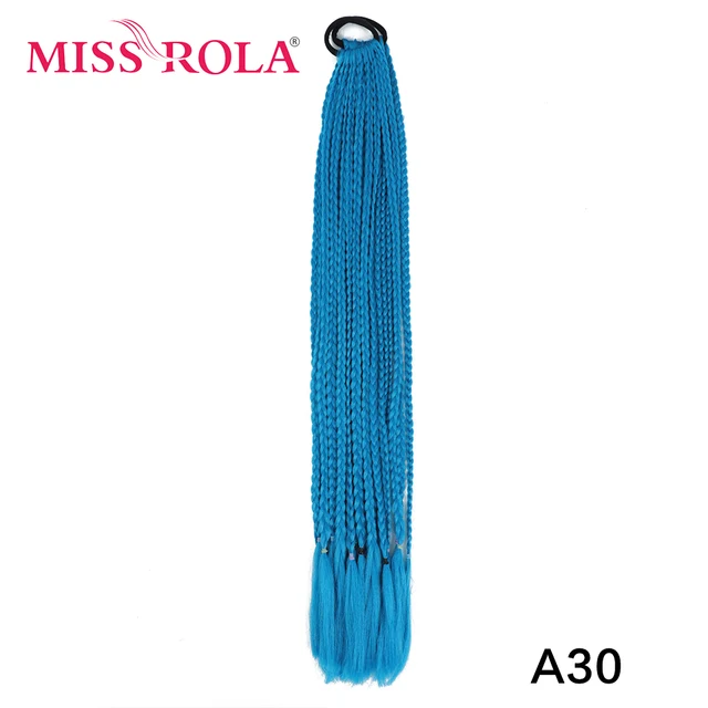 Synthetic Chignon Hair 60cm Hair Color Gradient Dirty Braided Ponytail Women Elastic Hair Rubber Band Hair Accessories Headband A30