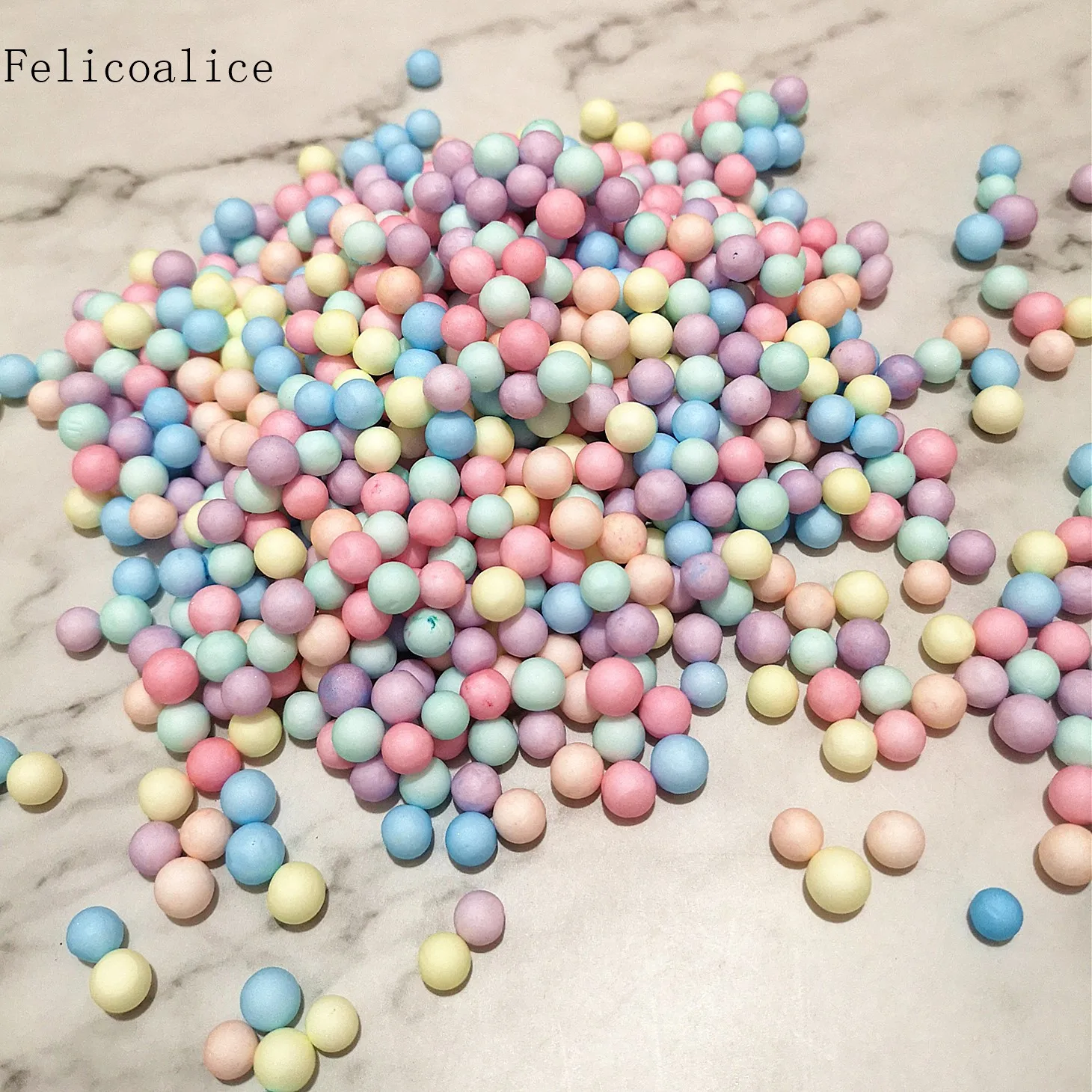 6-8mm Schneekugeln Zubehör Schaumstoff-Additive Slime-Perlen als Füllstoff Charms für Modelliermasse DIY-Bastelarbeiten Polystyrol-Schaum Dekoration – Detail 7