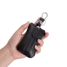 Новинка, женский портативный держатель для карт премиум класса из натуральной кожи, кошелек для ключей от машины, Дамский чехол, чехол для ключей, кошелек, мужской брелок с зажимом