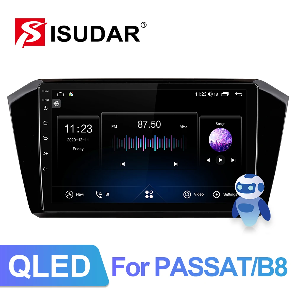 Isudar V72 4G Android 1 Din Auto Radio For VW/Volkswagen/Passat b8 Magotan 2015 Car Multimedia GPS 8 Core RAM 4GB Camera USB DVR