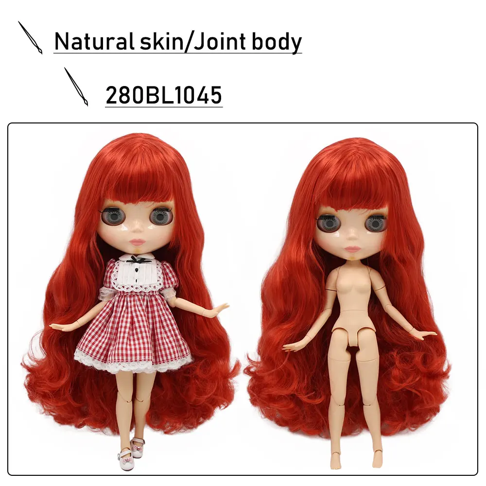 ICY 1/6 Blyth Подгонянная Обнаженная кукла с натуральной кожей тела, глянцевое лицо для ребенка подарок, игрушка