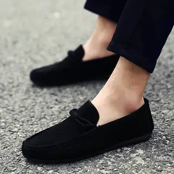 

Men Shoes Autumn Casual Breathable Dress shoes Men Male Suede Loafers Sneakers Slip On Brand Driving Shoes Mens Mocassin Homme