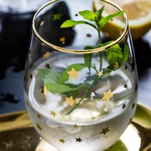 Ins Wind креативное прозрачное стекло с золотым принтом, Термостойкое боросиликатное домашнее йогурт, молочная кружка для женщин и мужчин