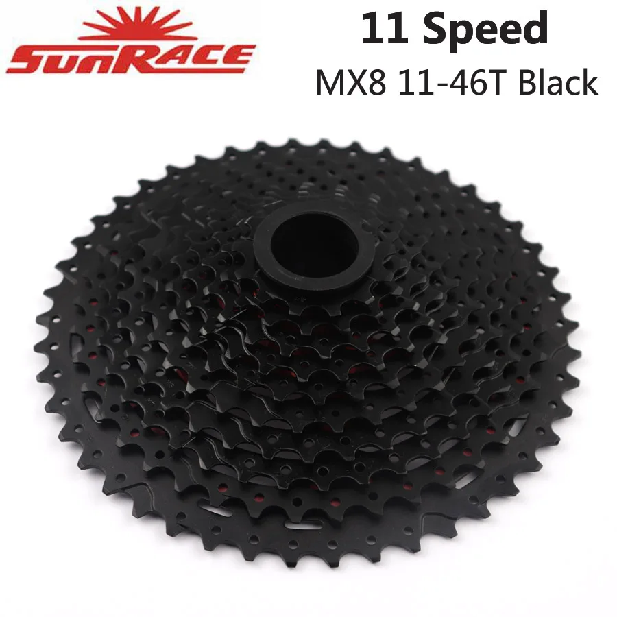 MX8 11-46T Black Sunracing 11 скоростной Кассетный Маховик CSMX8 CSMX80 CSMS8 CSRX8 горный велосипед MTB 11-40T 11-42T 11-46T 11-50T запчасти для велосипеда - Цвет: MX8 11-46T Black