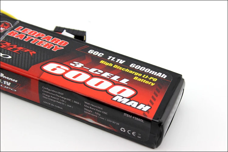 LEOPARD 6000MAH 60C 11,1 V 3S высокая разрядка LIPO батарея для UDR E-REVO XO-1