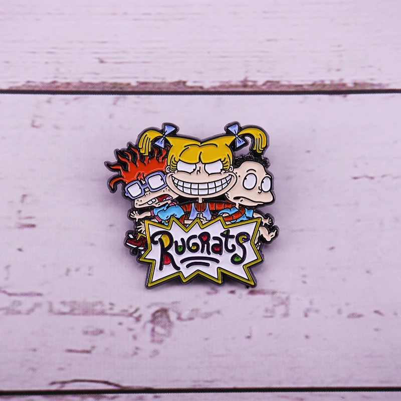 Rugrats Эмаль Булавка классический 90s Ностальгический мультфильм поклонников подарок