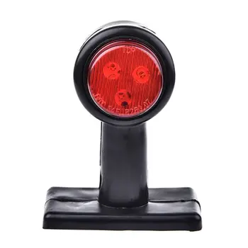 

1 Pair Truck Trailer Caravan 12V/24V LED Double Side Marker Clearance Light Warning Lamp Red White E7CA