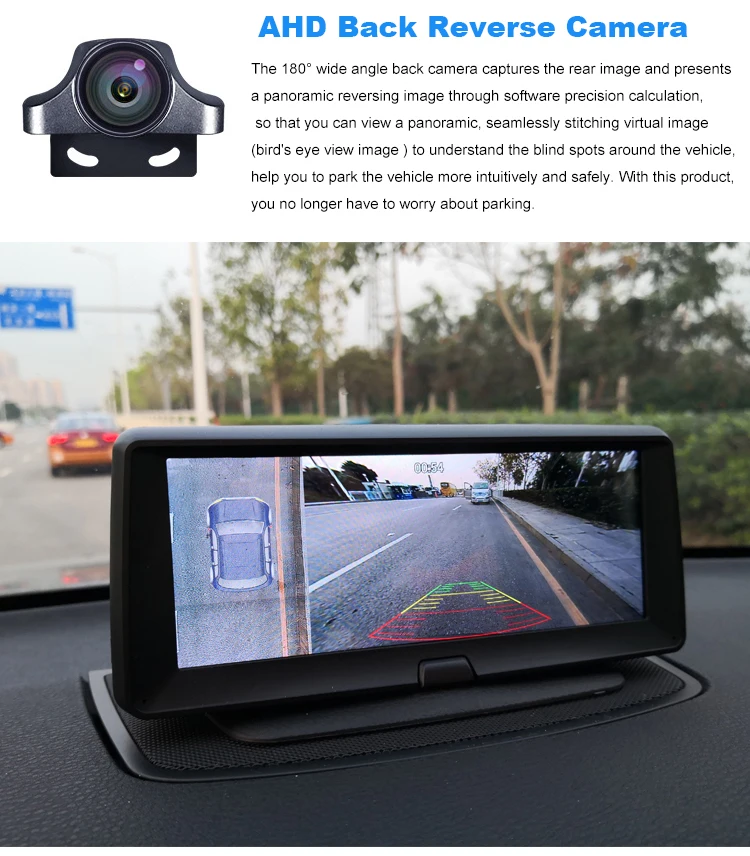 Автомобильный видеорегистратор 6,8" HD двойной видеорегистратор с ADAS gps навигатор Android 5,11 четырехъядерный 16 Гб Wifi dvr видеорегистратор камера заднего вида