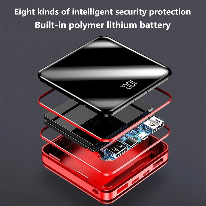 Мини 10000 мАч Расширенный телефон батарея питания для huawei/Xiaomi/Oppo портативный банк питания для iPhone/samsung резервного аккумулятора зарядное устройство