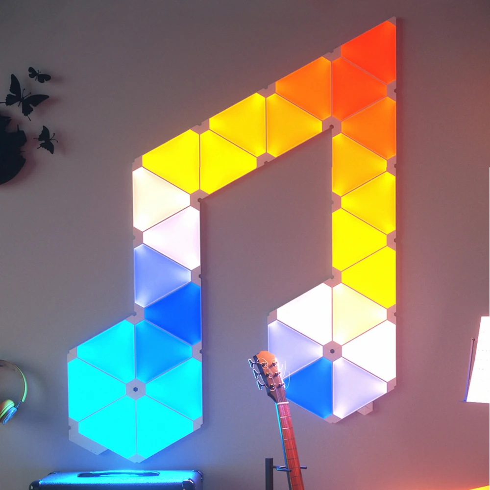 Nanoleaf luz inteligente a todo Color para el hogar, nueva luz Original de triángulo nocturno, compatible con Mijia, Apple Homekit, configuración de personalización del hogar de Google|Luces de noche LED| - AliExpress - Casa inteligente