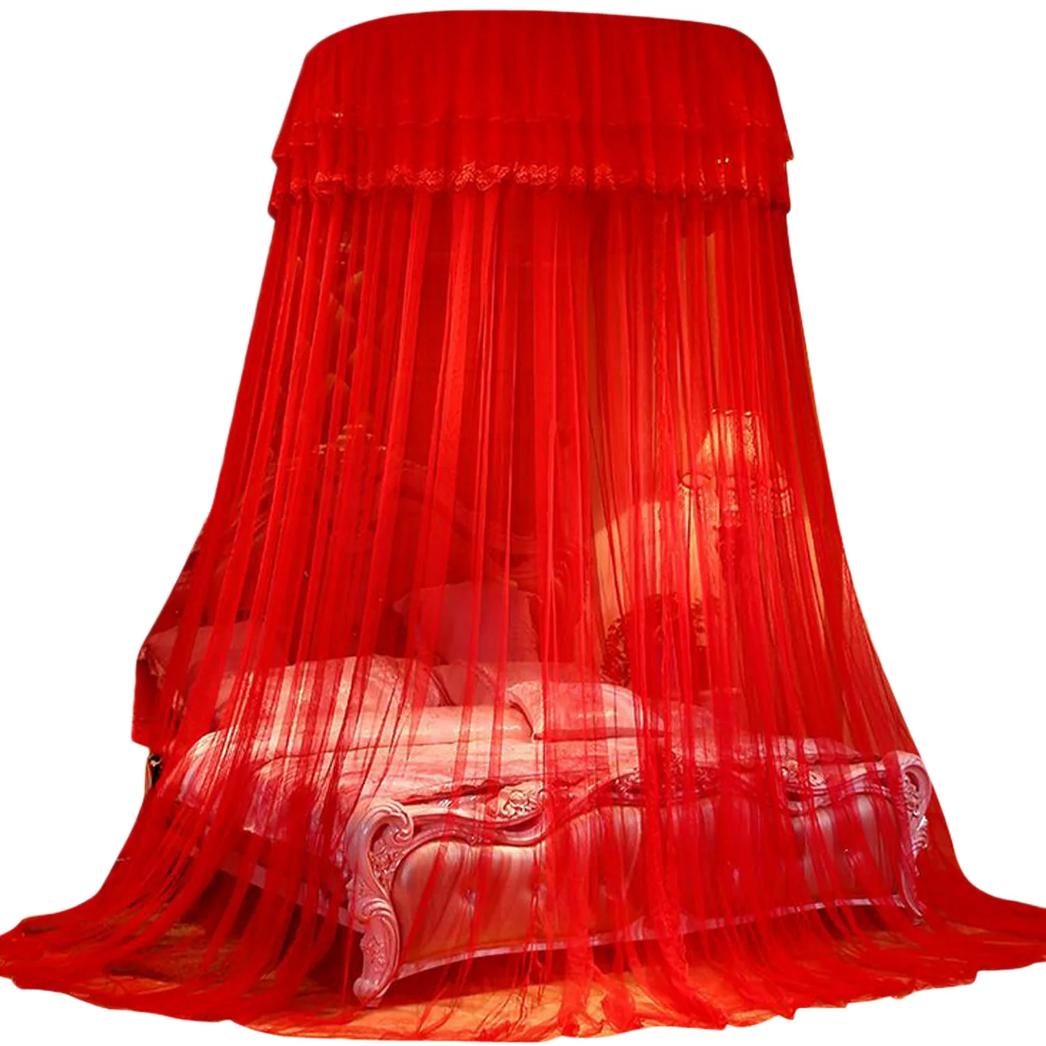 Элегантная однодверная круглая купольная Москитная сетка для спальной кровати