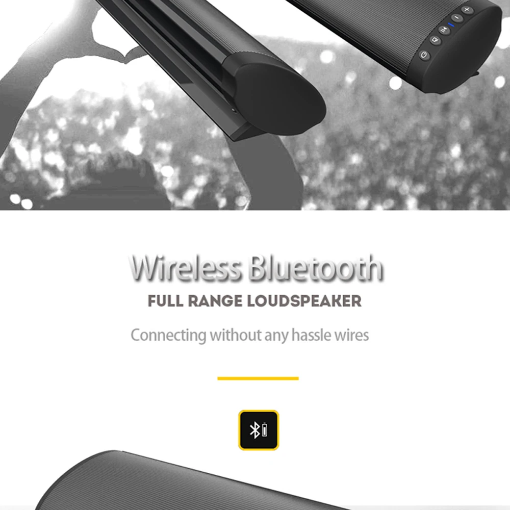 20 Вт проводной и беспроводной подключенный ТВ Саундбар Колонка Bluetooth 5,0 динамик для домашнего кинотеатра HiFi стерео Поддержка TF USB RCA PC