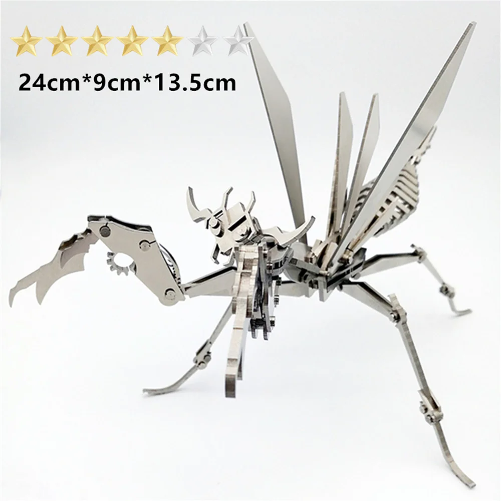 Microworld 3D Metal Puzzle Games Mantis Model Kits Steel Warcraft DIY Assembled Jigsaw Detachable Toy Puzzle Gift For Teen Adult mental health awareness stickers 100pcs mental health gift for adult kids teen positive stickers psychology therapy stickers