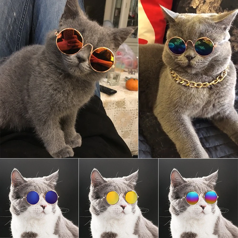 Солнцезащитные очки для домашних животных кошек щенков фотореквизит товары