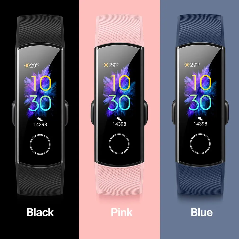 Смарт-браслет Honor Band 5 4, оксиметр AMOLED, сенсорный цветной экран, для плавания, для обнаружения осанки, водонепроницаемый смарт-браслет Honor