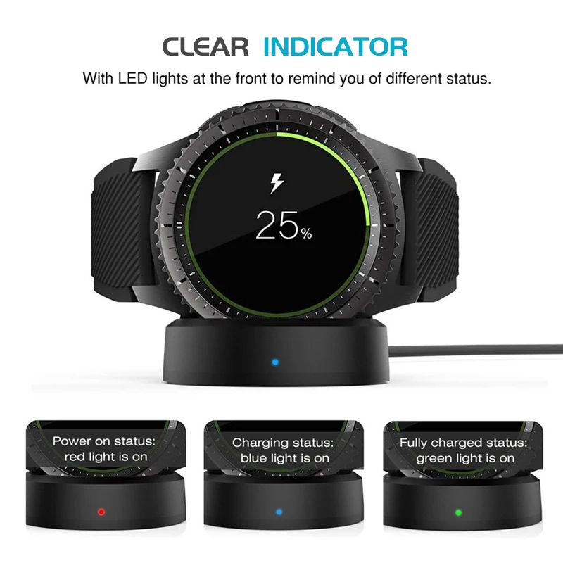 Спортивные умные часы Беспроводная зарядная док станция для Samsung Gear S2 S3 Classic R770 R760
