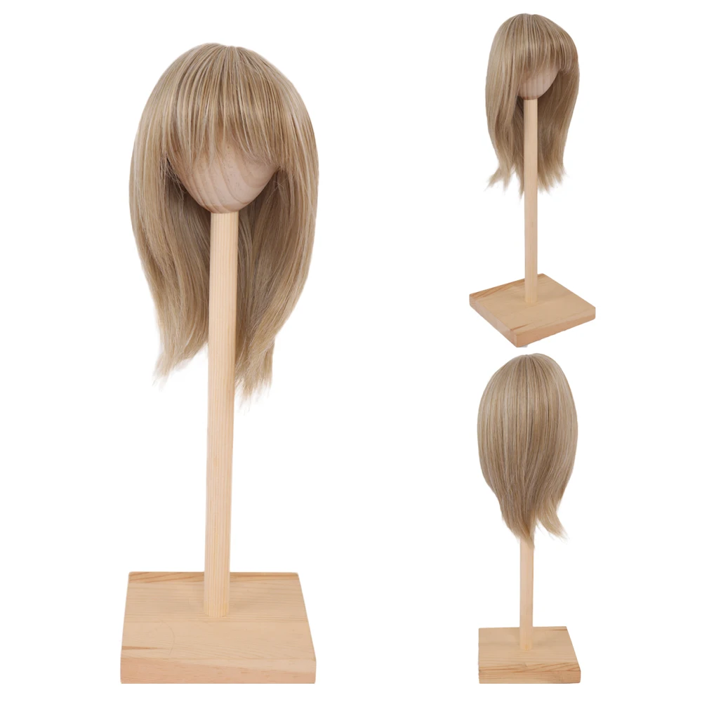 Парик из натуральных волос средней длины светлый для куклы 1/3 BJD/Ye Luoli/Pullip с