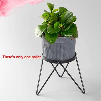 

Support Floor Standing Indoor Outdoor Flower Pot Holder Home Decor Rustproof Display Rack Iron Garden Living Room Balcony Stand