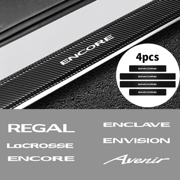 

4pcs Car Door Sill Cover Carbon Fiber Protector Sticker For Buick Regal Lacrosse Encore Enclave Avenir envision Car Accessories